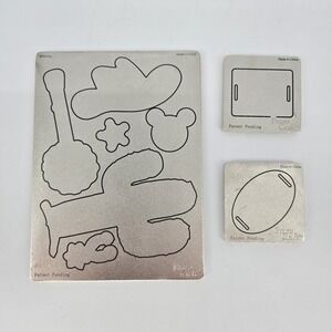 Provo Craft Cuttlebug Disney Mickey Mouse Die Set 3pc Tags Oval Scrapbook Craft